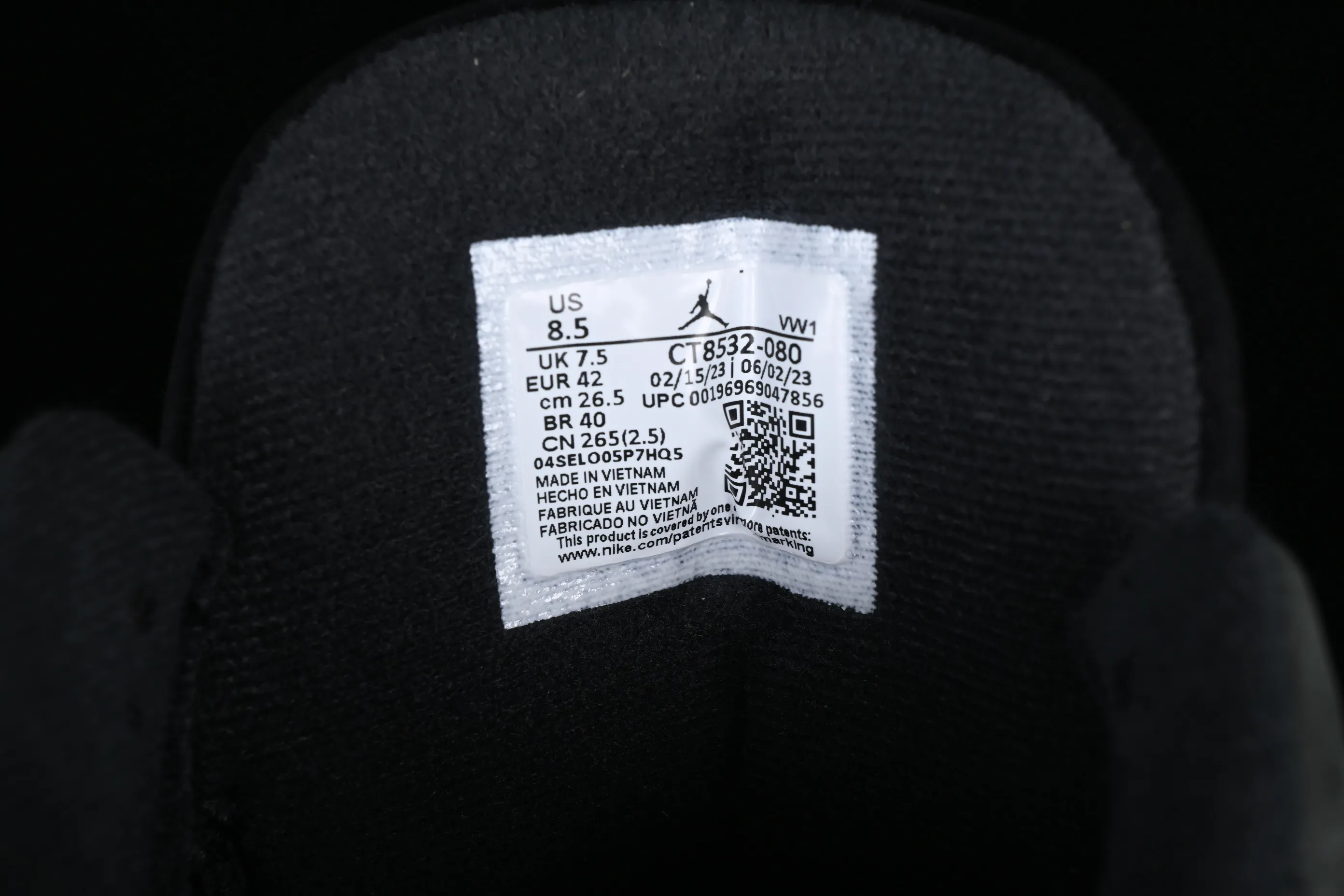 All categories Air Jordan Jordan series basketball shoes Air Jordan 3 foreign trade version Air Jordan 3 Retro "Fear" AJ3 Joe 3 fear dark gray CT8532-080
